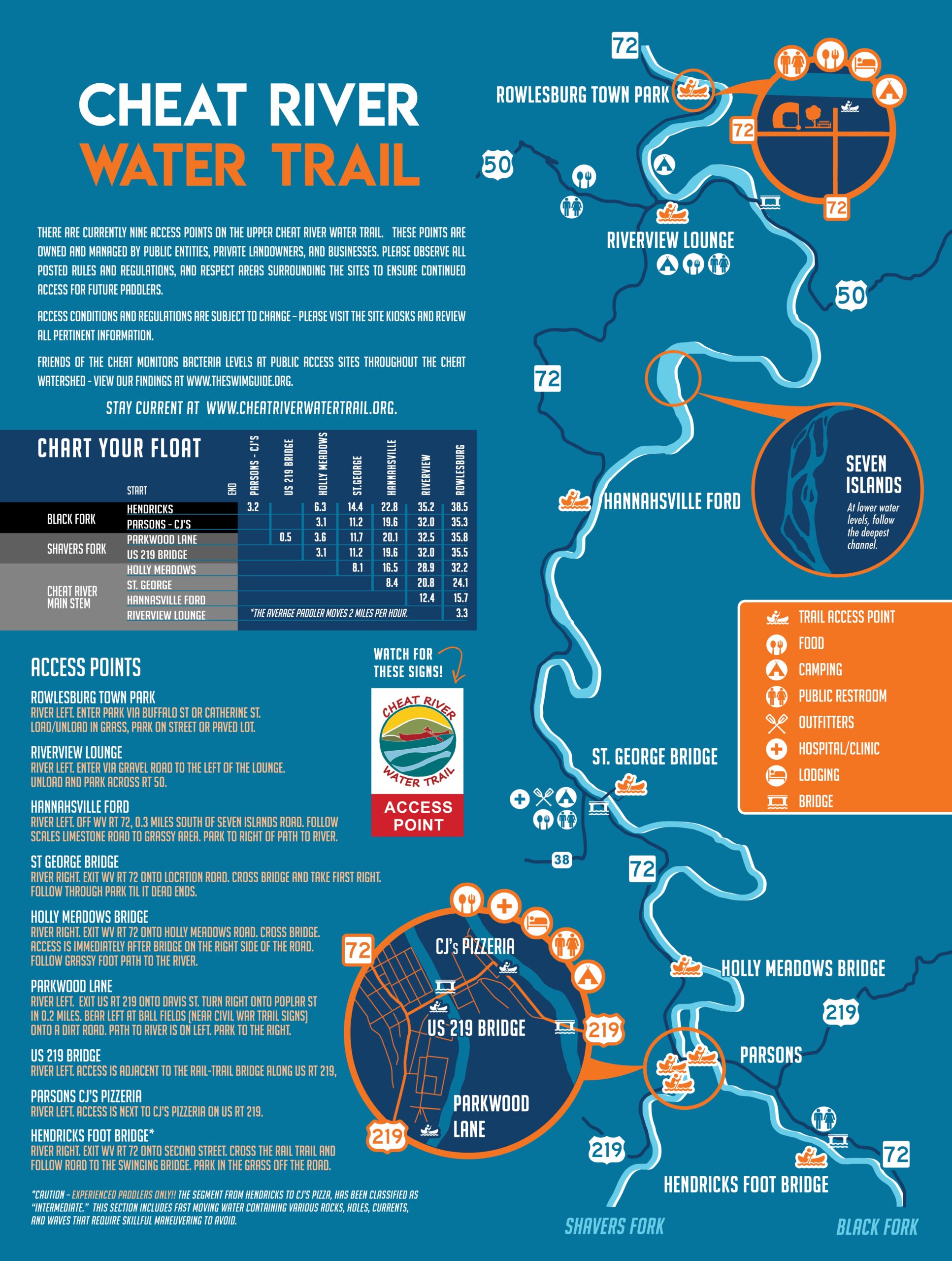 Friends of the Cheat » Cheat River Water Trail Map